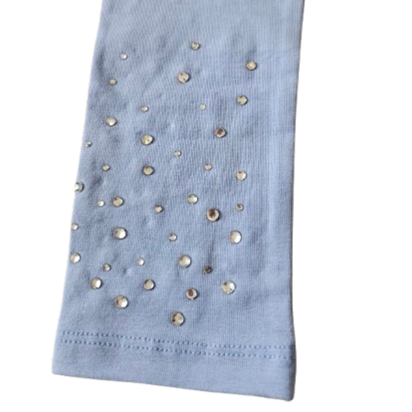 Crewcuts Girls Crystal Ankle Length Leggings, 4, Blue - Picture 5 of 8